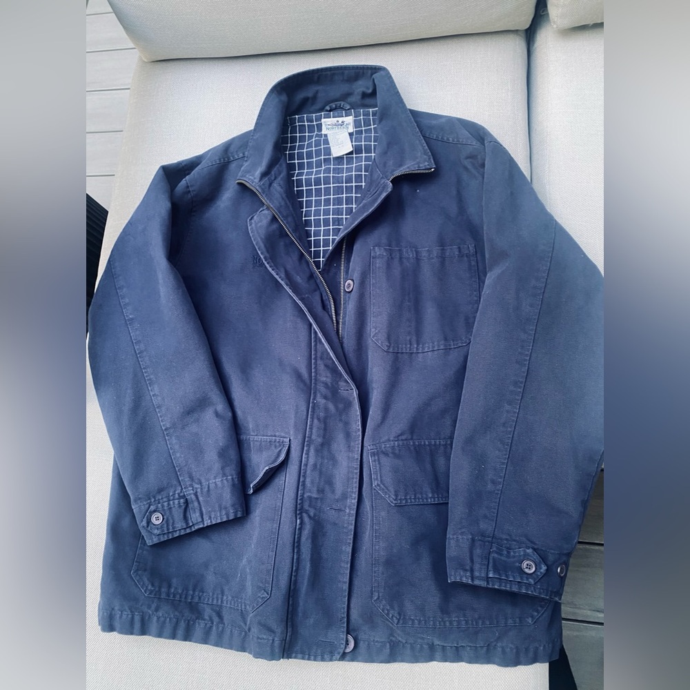 Northern Reflection Navy Canvas Mens Workwear Jacket size XL VTG cottage Barn